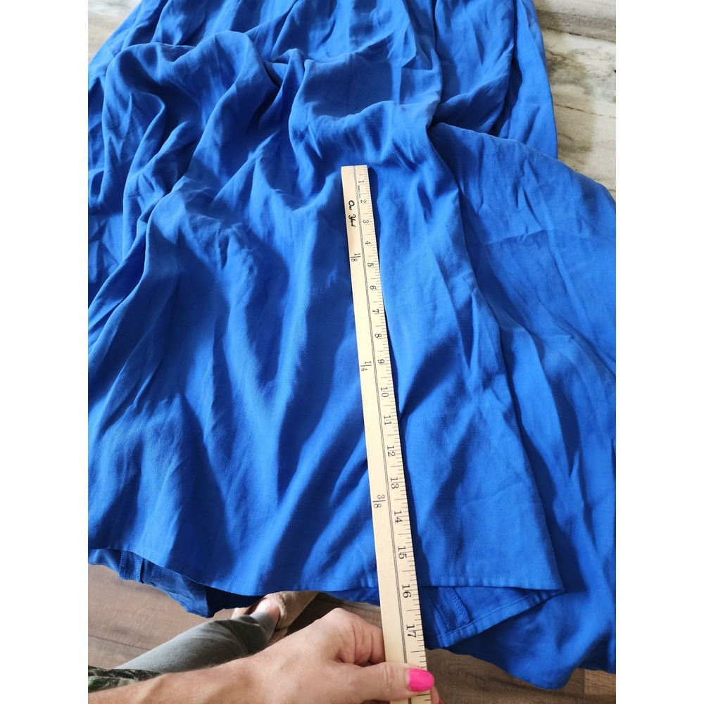 Gianni Bini Royal Blue Halter Cut-Out‎ Maxi Dress Open Tie Back Small - Picture 9 of 9